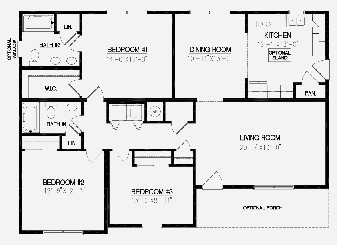 Contour Floor Plan with Crawlspace