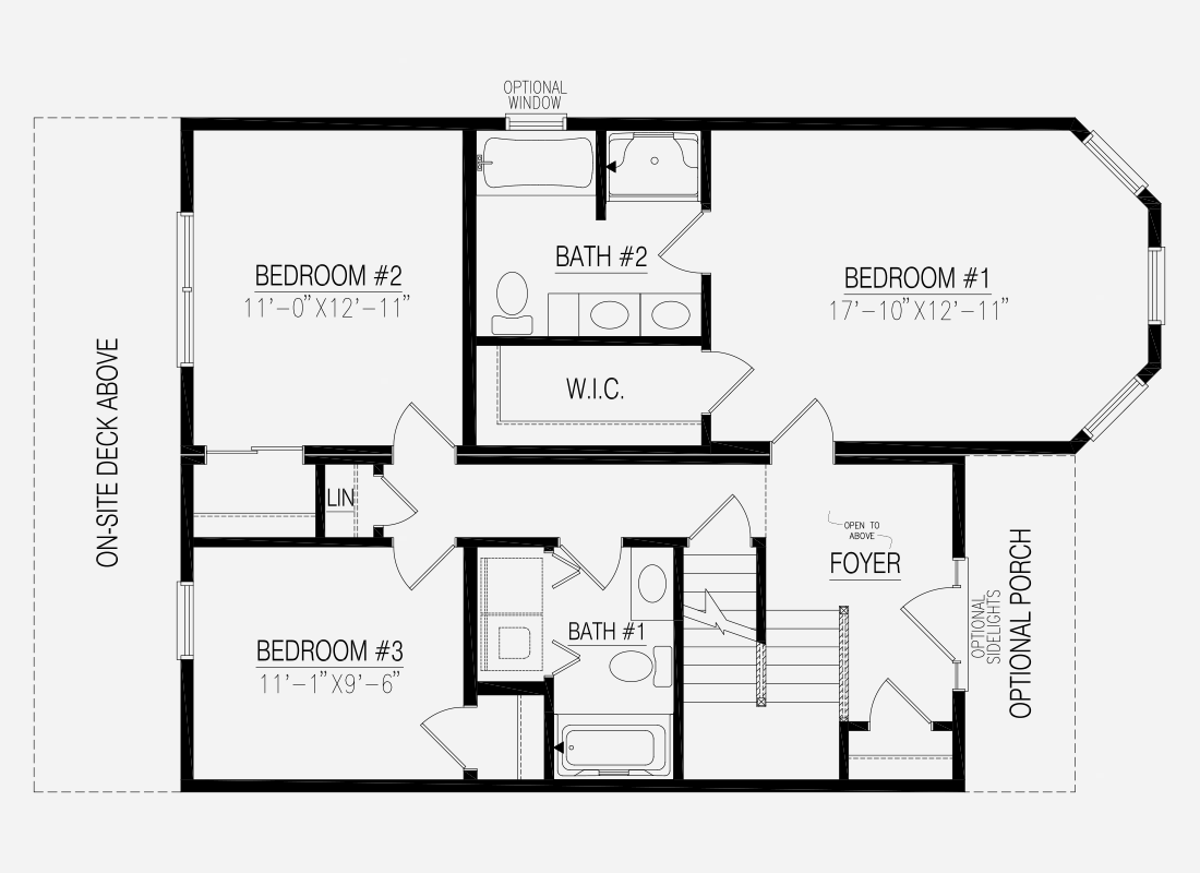 Calypso first floor plan design with basement