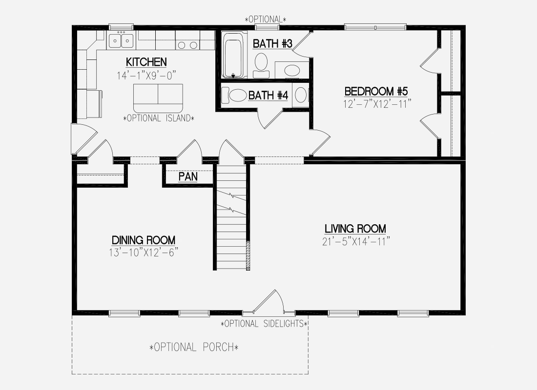 Foxboro II Floor Plan with Basement NJ