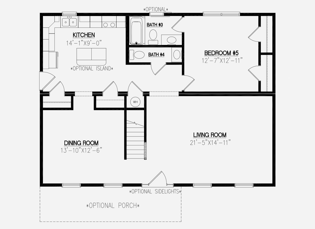 Foxboro II Floor Plan with Crawlspace NJ